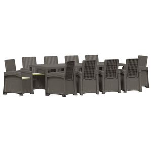 vidaXL Ensemble de salle &agrave; manger pour jardin 11 pc PP