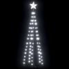 vidaXL Sapin de No&euml;l c&ocirc;ne 70 LED blanc froid D&eacute;coration 50x120 cm