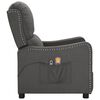 vidaXL Fauteuil &eacute;lectrique de massage Gris fonc&eacute; Tissu