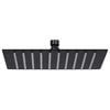 vidaXL Pomme de douche pluie Acier inoxydable 20x20 cm Carr&eacute;e Noir