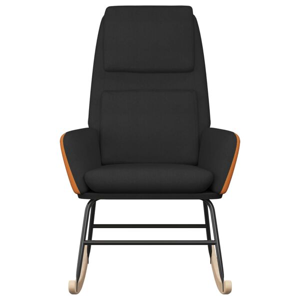 vidaXL Chaise &agrave; bascule Noir Tissu