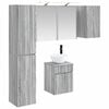 vidaXL Ensemble d'armoire de salle de bain 5 pc Sonoma gris