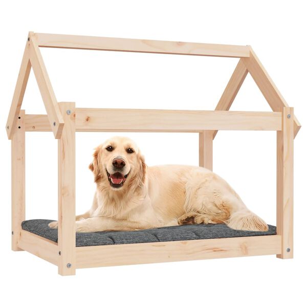 vidaXL Lit pour chien 81x60x70 cm Bois de pin solide