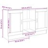 vidaXL Buffet ch&ecirc;ne artisanal 120x30,5x70 cm bois d'ing&eacute;nierie