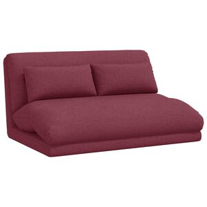 vidaXL Fauteuil de sol ajustable Bordeaux Tissu