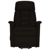 vidaXL Fauteuil de massage Noir Tissu microfibre