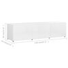 vidaXL Meuble TV Blanc brillant 120x34x30 cm Bois d'ingénierie