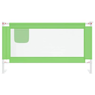 vidaXL Barrière de sécurité de lit d'enfant Vert 150x25 cm Tissu