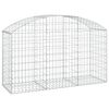 vidaXL Panier de gabions arqu&eacute; 150x50x80/100 cm Fer galvanis&eacute;
