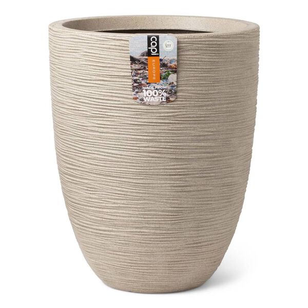 Capi Pot &agrave; fleurs Waste Rib 46x58 cm Beige terrazzo