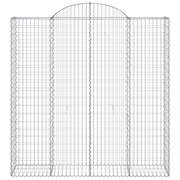 vidaXL Paniers &agrave; gabions arqu&eacute;s 15 pcs 200x50x200/220 cm Fer galvanis&eacute;