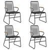 vidaXL Chaises de jardin lot de 4 noir 58x59x85,5 cm rotin PVC