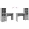 vidaXL Bureau avec tiroir 2 pcs Gris Sonoma