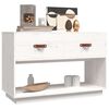 vidaXL Meuble TV Blanc 90x40x60 cm Bois de pin massif