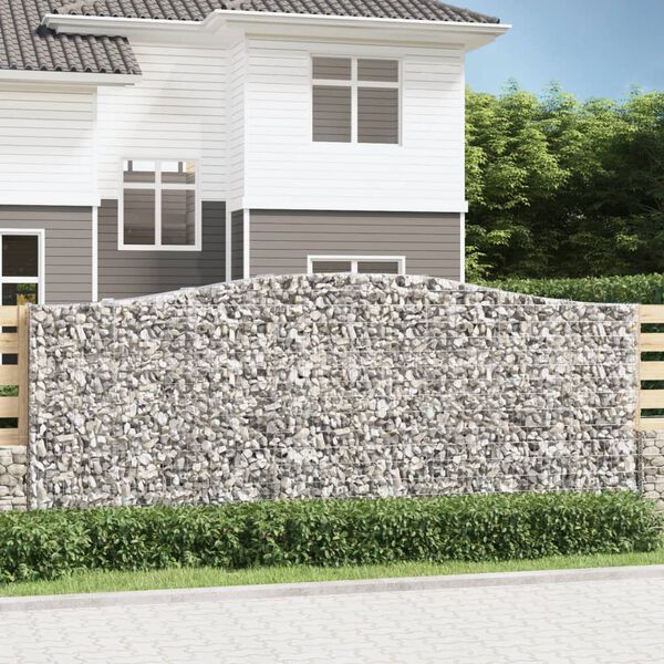 vidaXL Paniers &agrave; gabions arqu&eacute;s 20 pcs 400x50x160/180 cm fer galvanis&eacute;