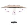 vidaXL Parasol de jardin Taupe 385 x 209 x 244 cm tissu