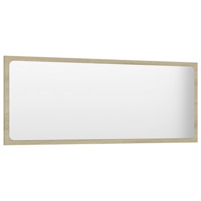vidaXL Miroir de salle de bain Chêne sonoma 100x1,5x37 cm Aggloméré