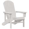 vidaXL Chaise de jardin 3 pcs Blanc Poly&eacute;thyl&egrave;ne