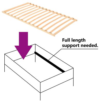 vidaXL Sommier à lattes sans matelas avec 13 lattes 100x200 cm