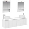 vidaXL Ensemble d'armoire de salle de bain 5 pc Blanc