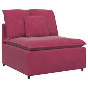 vidaXL Module central de canap&eacute; modulable avec coussins rouge bordeaux 100 cm