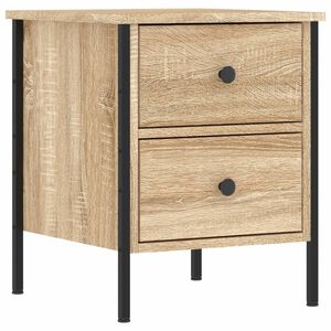 vidaXL Table de chevet ch&ecirc;ne sonoma 40x42x50 cm bois d'ing&eacute;nierie