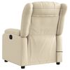 vidaXL Fauteuil inclinable de massage crème tissu