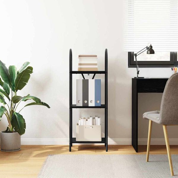 vidaXL &Eacute;tag&egrave;re Ch&ecirc;ne noir 40 x 30 x 109 cm Bois d'ing&eacute;nierie