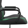 vidaXL Chaise de jeu Noir et vert Similicuir