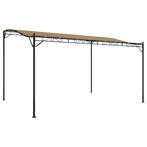 vidaXL Auvent taupe 4x3 m 180 g/m&sup2; tissu et acier