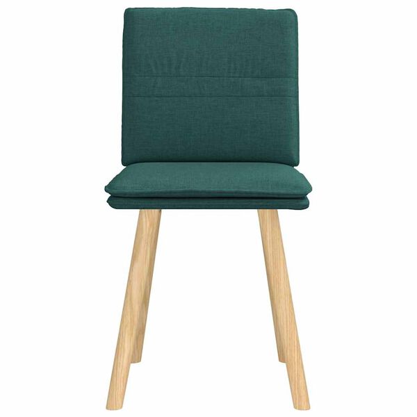 vidaXL Chaises à manger lot de 2 vert foncé tissu
