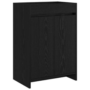 vidaXL Meuble sous lavabo de salle de bain Ch&ecirc;ne noir