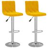 vidaXL Tabourets de bar lot de 2 jaune moutarde velours