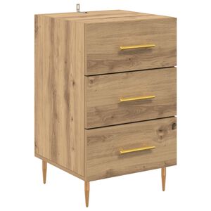 vidaXL Cabinet de chevet Ch&ecirc;ne artisanal 40 x 40 x 66 cm