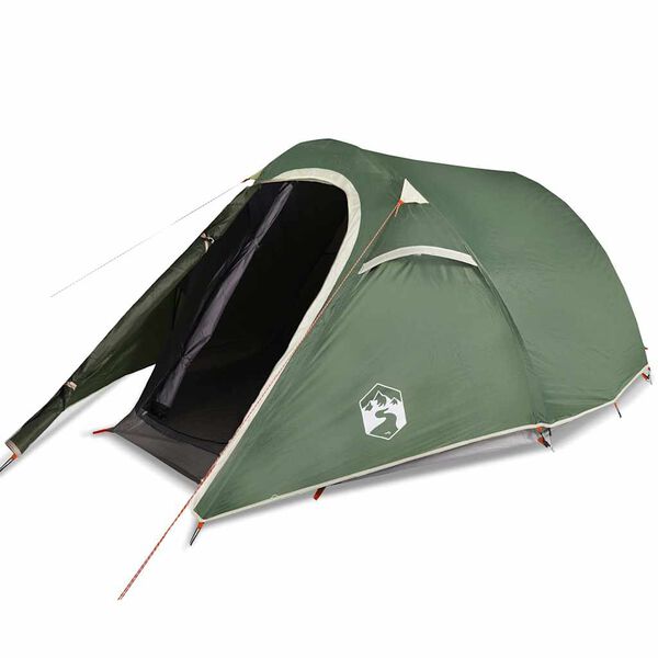 vidaXL Tente de camping tunnel 3 personnes vert imperm&eacute;able
