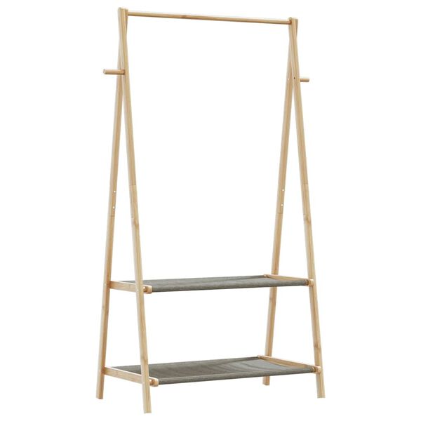 vidaXL Porte-v&ecirc;tement avec &eacute;tag&egrave;res 96x45,5x150,5 cm bambou
