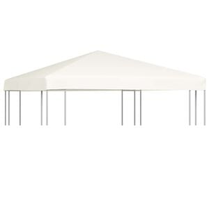 vidaXL Toile sup&eacute;rieure de belv&eacute;d&egrave;re 310 g / m&sup2; 3 x 3 m Blanc cr&egrave;me