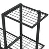vidaXL Support pour plantes sur roues 94,5x25x92,5 cm Noir Métal