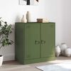 vidaXL Buffet vert olive 67x39x73 cm acier