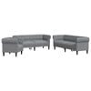 vidaXL Canap&eacute; de salon 3 pcs Gris clair tissu