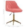 vidaXL Chaises pivotantes &agrave; manger lot de 4 rose velours