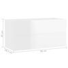 vidaXL Ensemble de meubles de salle de bain 2 pcs Blanc brillant