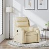 vidaXL Fauteuil inclinable de massage crème tissu