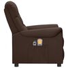 vidaXL Fauteuil de massage &eacute;lectrique Marron Similicuir
