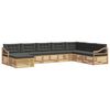 vidaXL Ensemble de canap&eacute;s d'ext&eacute;rieur 8 pc Blanc et anthracite