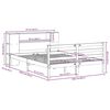vidaXL Lit bibliothèque sans matelas blanc 135x190 cm bois pin massif