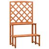 vidaXL Support de plantes et treillis Orange 70x42x120cm Bois de sapin