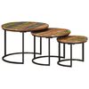vidaXL Tables gigognes 3 pcs bois massif de r&eacute;cup&eacute;ration