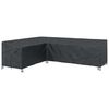 vidaXL Housse pour meubles 286 x 222 x 80 cm Forme L Imperm&eacute;able Noir