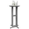 vidaXL Table de bar Gris clair 55 x 55 x 107 cm HDPE